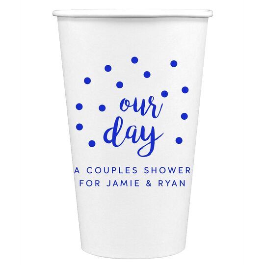 Confetti Dots Our Day Paper Coffee Cups